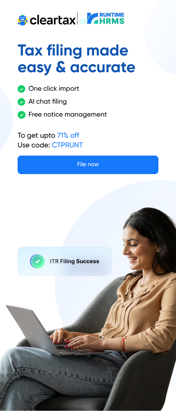 Tax filing with ClearTax and Runtime HRMS