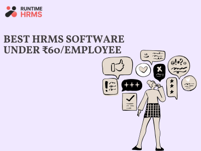 Best HRMS software under 60 rupees per employee India payroll attendance compliance included