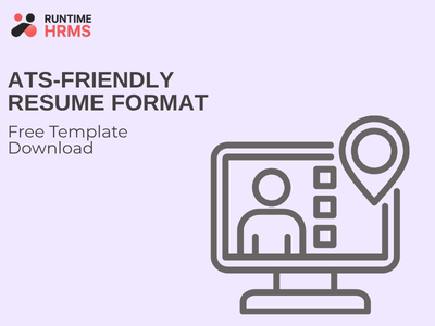 ATS-friendly resume format template with single-column layout and standard headings