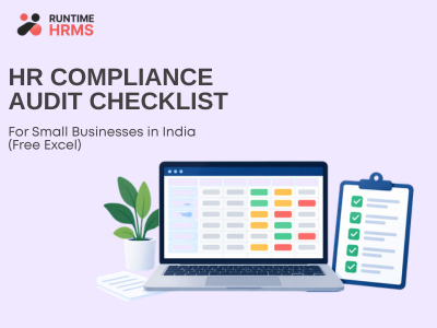 HR compliance audit checklist India Excel template with score summary